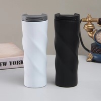 Vente en gros de tasses à café portables de 500 ml en acier inoxydable 304 à double paroi, isolées sous vide et étanches