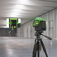 Niveau laser vert autonivelant Huepar 7211CG, croix 5 lignes, 2 points plomb, outil 360 horizontal