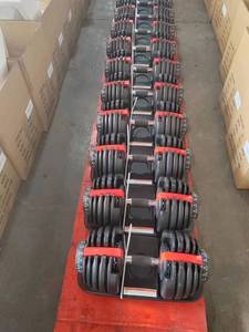 CZFIT Hot Selling Wholesale Free Weights Body Building Custom Logo 24kg Adjustable Steel Durable <b>Dumbbell</b> Sets - Product Image 3