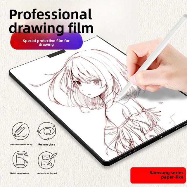 Samsung Galaxy Tab A9+ S10+ S6 Lite S11 Ultra Paper-Feel Matte Writing Film, Anti-Glare Handwriting Screen Protector, Drop-Proof