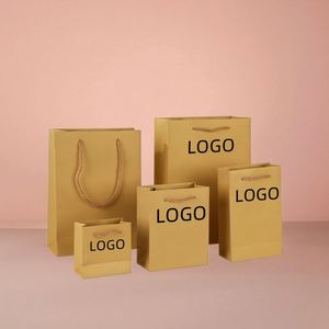 Bolsas de Papel Kraft Personalizadas para Supermercados y Centros Comerciales, Empaque al por Mayor para Frutas con Logotipo Impreso en Offset - Product Image 1