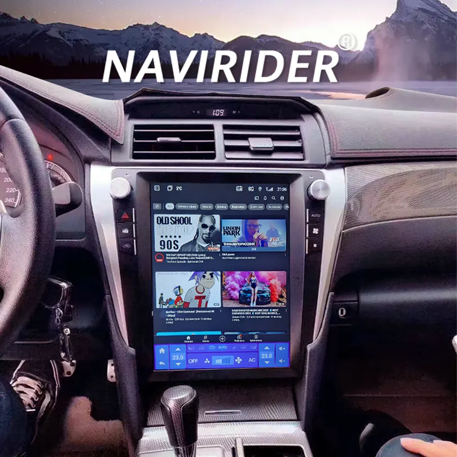 NaviRider Android 13 kafa ünitesi Dash araba multimedya Video oynatıcı navigasyon GPS Toyota Camry XV 50 55 2011 2014 Stereo için 256GB