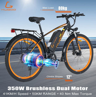 Vélo électrique KUGOO V3 pour adultes, 48V 350W 13Ah, longue autonomie, pneus larges, vélo électrique avec moteur et double jante, vélo de montagne