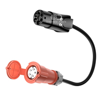 Chargeur de véhicule électrique de type 2 16A 32A 11KW 22KW, prise mâle vers prise CEE rouge 220V 380V AC 22KW 11KW pour moteur de vélo électrique