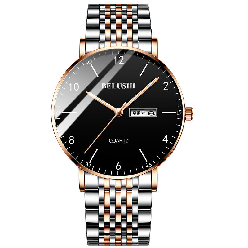 B- 541 Gold Shell Black Surface Steel Belt