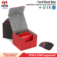 Boîte de rangement magnétique pour cartes de jeu Torson Custom Premium 140+ en cuir PU, boîte de jeu de cartes Commander pour TCG CCG PTCG