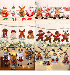 Llavero y juguetes de felpa de Navidad de algodón-Juguete de peluche de tamaño pequeño Unisex para todas las edades QF - Product Image 6