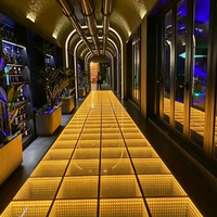 3D Infinity-Spiegel LED-Tanzbodenplatte RGB Abyss-Licht Gehärtetes Glas DMX512 Bühnenpanel für Hochzeit Nachtclub Bar KTV