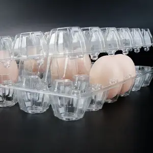 Toptan fiyat şeffaf plastik yumurta tepsisi 4 ila 30 delik PET plastik geri dönüşümlü yumurta tepsisi tedarikçisi