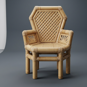 High Quality Wing Back Arm <b>Chair</b> Chaise Lounge Leisure <b>Chair</b> Convertible Bamboo Modern Living Room Bedroom - Product Image 2
