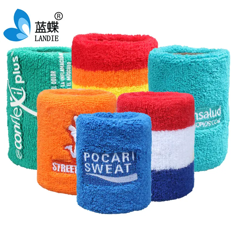 कपास खेल बास्केटबॉल Wristband / Sweatband कलाई पसीना बैंड/संभालो