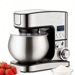 Robot culinaire <span class=keywords><strong>professionnel</strong></span> 5 <span class=keywords><strong>L</strong></span> 600W avec bol rotatif en acier inoxydable, mélangeur sur socle robuste pour usage commercial - Product Image 2