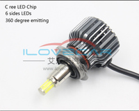 Bombilla LED 3D para Faros Delanteros AILECAR H7 46W 4500LM 6000K, Reemplazo de Iluminación Automotriz, Actualización H7 H11 9005 9006