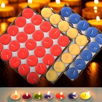 Bougies chauffe-plat sans fumée en cire végétale de paraffine pour aromathérapie, vente en gros du fabricant, pour décoration d'anniversaire et de mariage, lot de 50
