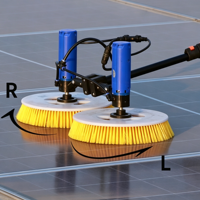 Nettoyeur de panneaux solaires électriques avec perche télescopique, pour le nettoyage des modules photovoltaïques des centrales solaires