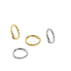 Anneau de nez segmenté en titane pour septum, piercing tragus, bijoux plaqués or et argent haute brillance, usage quotidien - Product Image 2