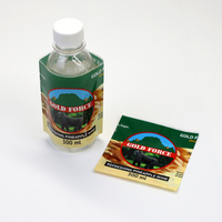 Étiquette thermorétractable pour bouteille en plastique, pour vin, bière, café, whisky, eau minérale, taille personnalisée, imperméable