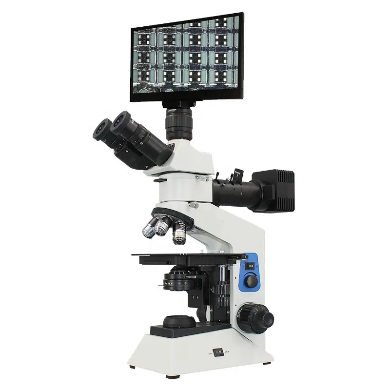 BOSHIDA mikroskop metalurgi terpolarisasi bidang terang BD-200 dengan layar LCD dan kamera