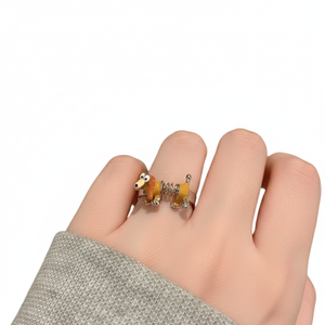 Commercio all'ingrosso di tendenza 18K oro 18K placcatura anelli regolabili ragno sole drago intarsio minimalista stile Boho per le donne - Product Image 2