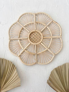 Exquisite Design Flower Hand Woven Natural <b>Rattan</b> <b>Placemat</b> Home Decor Bohemian Natural <b>Placemats</b> Wholesale From Vietnam - Product Image 2