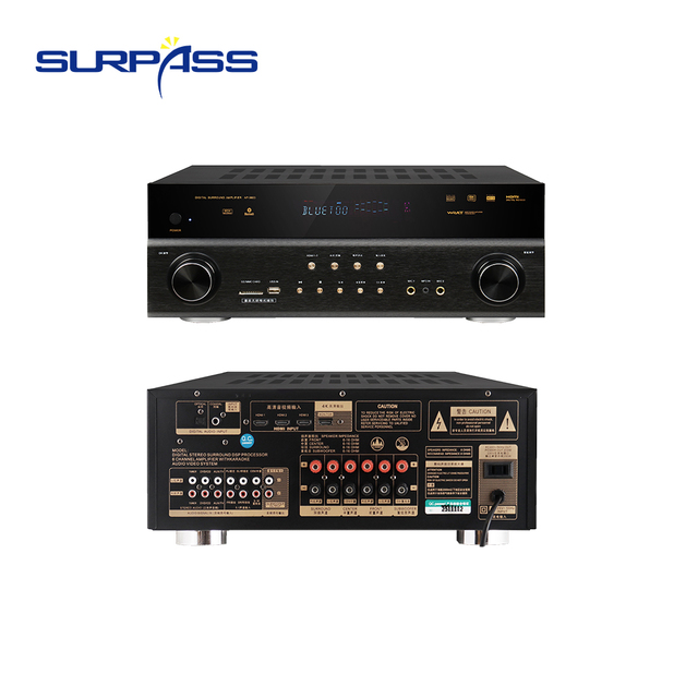 DT5.1B BT 5.0 Amplifier AV Home Theater Subwoofer Amplificador Audio