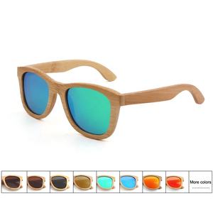 نظارات شمسية خشبية أنيقة بتصميم ريترو للجنسين للرجال والنساء نظارات شمسية بامبو صديقة للبيئة معاد تدويرها UV400 - Product Image 3