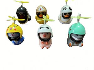 Doraemon Ding Dong Cat, Motocicleta Eléctrica, Pato Amarillo Pequeño, Adorno Creativo de Plástico para Coche - Product Image 2