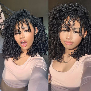 Rizos Pixie Paquetes de cabello humano <span class=keywords><strong>doble</strong></span> dibujado Tejido de cabello brasileño 3 paquetes Ofertas Pixie Curls 100% Paquetes humanos en venta - Product Image 6