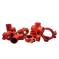 Raccord rigide rainuré en fonte ductile XiangFa PN16 avec joint EPDM DN50-DN200, recyclable, pour conduite de sprinkler anti-incendie 1,6 MPa