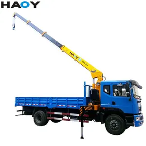 Haoyi 6.3 ton lengan lurus 4-bagian lengan truck crane dipasang