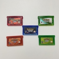 Cartouches de Jeu Vidéo Classiques 32 Bits pour NDSL GB GBC GBM GBASP : Pokémon Émeraude, Rouge Feu, Vert Feuille, Rubis, Saphir