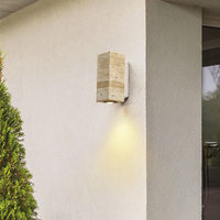 Lampu Dinding LED Travertine kuning untuk ruang tamu kamar tidur Hotel koridor Wabi Sabi dekorasi Sconce samping tempat tidur pencahayaan dudukan