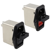 Filtre passe-bas JIEYUE pour scie électrique CW2B-10A-T(003) 10A Monophasé 115/250VAC avec interrupteur, prise et fusible