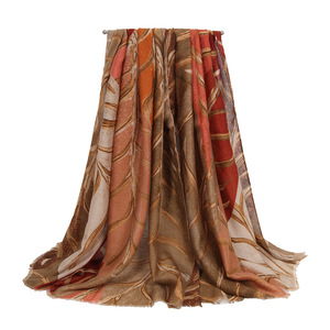 Bufanda de Seda Satinada para Mujer, 180x90cm, Estampado de Doble Cara, Chal Suave y Ligero, para Otoño e Invierno - Product Image 3