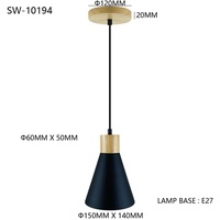 Luminaire d'intérieur moderne de style nordique, lampe moderne noire à brancher, luminaire suspendu LED pour salle à manger et cuisine