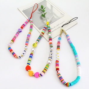 Cinturino e Catena Colorati con Perle e Ceramica per Viso e Lettere in Argilla Morbida, Unisex, Personalizzabili - Product Image 1