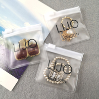 Bolsas de Plástico Transparente con Cierre para Joyería, Bolsas Personalizadas con Logotipo Propio, Bolsa Pequeña Mini Esmerilada con Cierre Hermético para Collares y Joyas