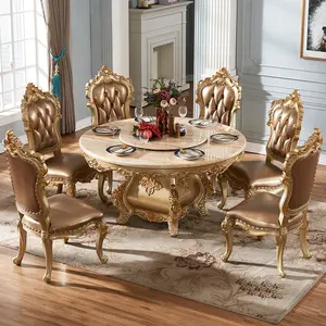 优质经典风格大理石顶级餐桌设计豪华餐桌
