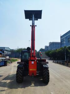 Yunnei 3.5t dua bagian teleskopik variabel Forklift hidrolik pompa ganda 76KW mesin pengangkut roda muatan untuk pertanian - Product Image 6