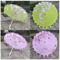 Parapluie décoratif en papier huilé de soie de style chinois fait à la main pour la photographie, les spectacles, les mariages, la danse traditionnelle