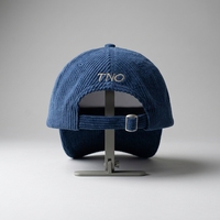 Casquette de sport unisexe structurée en velours côtelé avec logo personnalisé, design de visière incurvée, broderie personnalisée, casquette de baseball unisexe pour l'extérieur