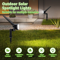 AuSilver Moderne IP65 Étanche LED Applique Murale Solaire Alimenté Extérieur Paysage Jardin Pelouse Spot Éclairage