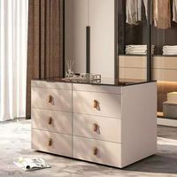 Table d'îlot au design minimaliste, armoire de rangement double face multifonctionnelle, armoire, comptoir à bijoux dans la chambre