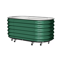 Bac de plantation surélevé mobile en métal, bac de plantation pour fleurs et légumes pour balcon extérieur et toit, pot de légumes