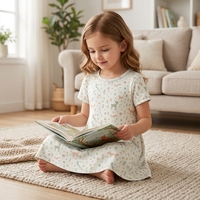 Robe décontractée pour bébé fille, manches courtes, en bambou et élasthanne, coupe évasée, collection été, offre spéciale