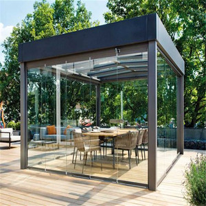 Nouveau Moderne en Plein Air Étanche Jardin Arches Arbors Pergola de Persienne En Aluminium Pergola En Aluminium - Product Image 4