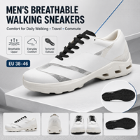 Chaussures de marche légères et respirantes en mesh pour hommes, baskets décontractées à lacets pour les voyages en plein air et le quotidien