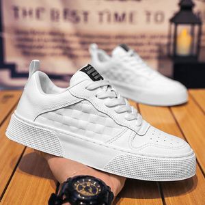 Baskets polyvalentes pour hommes en toile blanche, durables, sportives et décontractées, chaussures d'été tendance à plateforme pour le skateboard, authentiques - Product Image 6