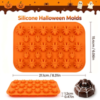 SILIKOLOVE Moule à bonbons en silicone de qualité alimentaire 100% sans BPA, en forme de mini araignée d'Halloween, personnalisable, conforme aux normes LFGB