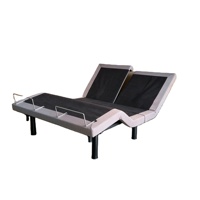 Base de lit électrique pliable à tête séparée, réglable, avec massage, éclairage sous le lit et télécommande sans fil – Vente en gros